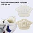 thumbnail image 2 of 2x Plantillas para zapatos Almohadillas de parche Protector de talón de tamaño ajustable (Blanco grueso), 2 of 3