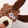 thumbnail image 6 of WOOZAPET Rope Neck Plush Dog Toy Brown Dog, 6 of 8