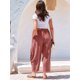 thumbnail image 5 of Pantalones Palazzo Harem Informales Holgados con Cordón para Mujer, para Verano, Playa, Viajes, Vacaciones, con Bolsillos. Naranja Rojo M, 5 of 6