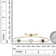 thumbnail image 3 of Gem Stone King 18K Yellow Gold Plated Silver Bracelet Persian Blue and White Moissanite (1.57 Cttw), 3 of 4