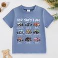 thumbnail image 2 of Splozh Boys Short Sleeve Shirt 18 24 Months 2T 3T 4T 5T Crewneck Graphic Tees Cotton Daily Wear for Kids Boys Summer Shirts Boys Summer Clothes,Blue,2-3 Years, 2 of 6