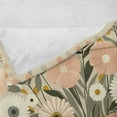 thumbnail image 4 of Ambesonne Floral Eucalyptus Fleece Throw Blanket Boho Nordic Art 60"x80" Blush Eggshell Amber, 4 of 5
