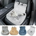 thumbnail image 4 of Gumesh Plush Dog Car Seat , Comfortable & Easy to Clean Pet Travel Bed for Medium Small Dogs, 4 of 4