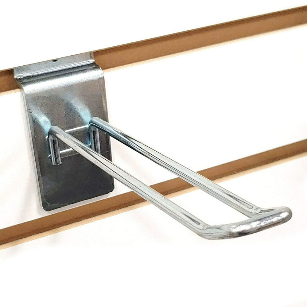 Slatwall U Hook, Balancing Double Hook for Slat Panels, 6" D, Zinc, 1