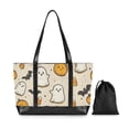 thumbnail image 7 of FORMRS Canvas Laptop Tote Bag for Women with 15.6" Computer Compartments Shoulder Handbag, Halloween Cute Ghosts, 7 of 7