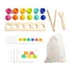 thumbnail image 1 of Bolas de arcoíris en tazas, juguetes de educación temprana, juguetes sensoriales preescolares para niños, motricidad fina, clasificación de colores y, 1 of 10