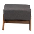 thumbnail image 2 of Otomana Baxton Studio Hanson, tela gris moderna de mediados de siglo, 2 of 8