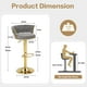thumbnail image 2 of Juego de 2 taburetes de bar VECELO ajustables, gris aterciopelado, giratorios 360°, 2 of 7