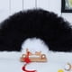 thumbnail image 5 of Injueey Abanico de plumas Decoración Fiestas Hogar Adorno artístico Abanicos decorativos Presente Danza Actuación Boda Niños Artesanía Negro Injueey JJ24556-01, 5 of 6