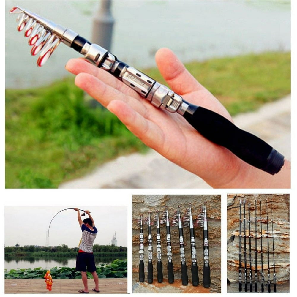 Carbon Fiber Telescopic Saltwater Spinning Rod Ice Fishing Travel Pole 