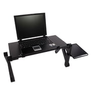 UBesGoo Modern Laptop Desk, 18.9 Adjustable Foldable Bed Table Stand Bed Tray with Extra Mouse Pad Side for Studying, Working