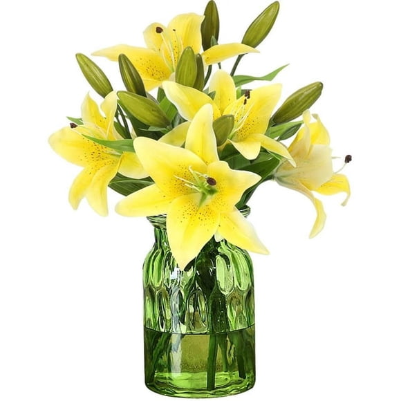 Artificial Tiger Lily Latex Real Touch Flower Home Wedding Party Decor,Pack of 5