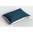 thumbnail image 2 of Ambesonne Nautical Pillow Sham 2 Pack, Marine Grunge Graphic Art, 30"x20", Petrol Blue Pale Blue, 2 of 3