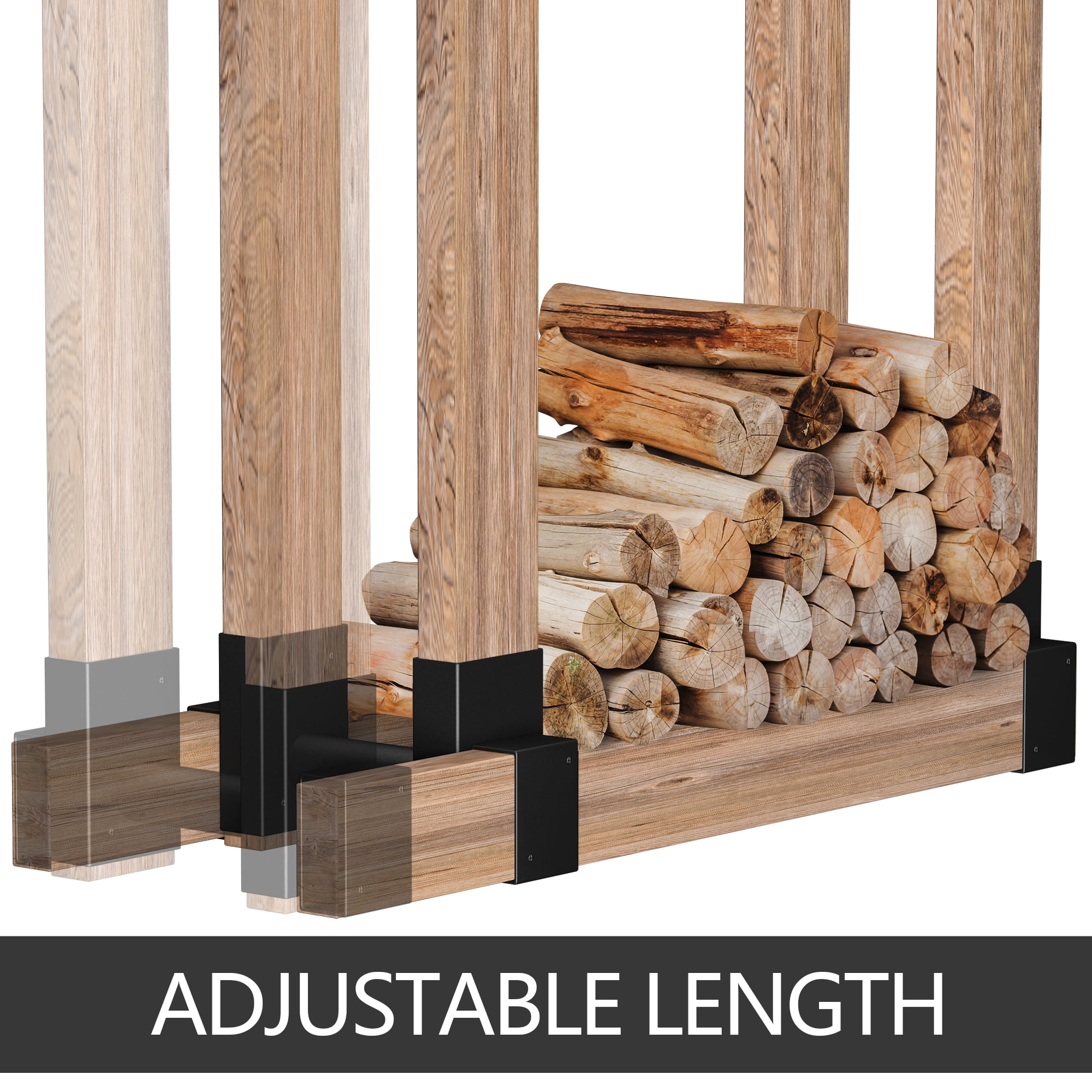 Amagabeli 2 Pack Firewood Rack Brackets 2x4 Outdoor Heavy Duty