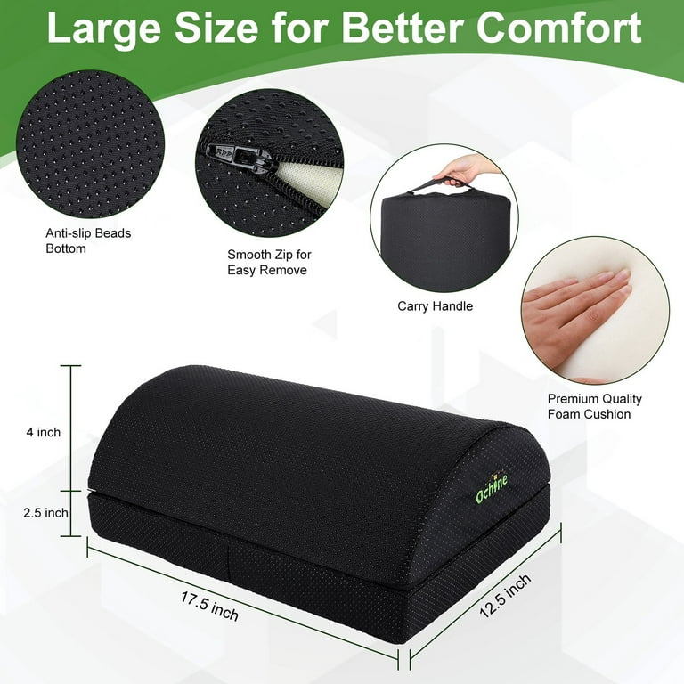  BlissTrends Foot Rest for Under Desk at Work-Versatile Foot  Stool with Washable Cover-Comfortable Footrest with 2 Adjustable Heights  for Car,Home and Office to Relieve Back,Lumbar,Knee Pain-Black : Office  Products