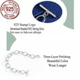 thumbnail image 6 of Genuine S925 Sterling Silver Tennis Chain Link Bracelet Women Fashion Jewelry, 6 of 9