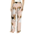 thumbnail image 3 of Fotbe Beagle Dog On Brown Women's Pajama Pants,Sleepwear Pants,Pj Bottoms Drawstring And Pockets-Small, 3 of 9
