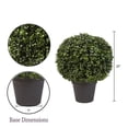 thumbnail image 2 of Pure Garden Set of Two 21-Inch Indoor/Outdoor Artificial Boxwood Plants, 2 of 8