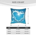 thumbnail image 4 of Susaid Heart Shaped Cloud Print Velvet Throw Pillow Covers Home Art Deco Pillowcase Square Pillow Case Cushion Cover for Bed Sofa Living Room Car Indoor and Outdoor-, 4 of 8