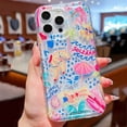 thumbnail image 3 of Funda protectora transparente con diseño de flores para iPhone 16, 15, 14 Pro Max, 11, 12 Mini, 13Pro, 7, 8 Plus, X, XR, TPU, con absorción de impactos, 3 of 5