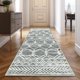thumbnail image 1 of Alfombra Runner Jinchan Moroccan 91 x 244 cm, lavable a máquina, color gris, 1 of 6