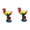 2PCS Parrot Shaped Decorative Glass Goblet#10, variant on 1PC Solar Tiki Parrot Totem Garden Light, Decorative Tiki Totem Solar Lamp, Weather Resistant Outdoor Light for Yard Lawn Porch