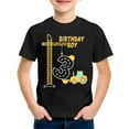 thumbnail image 4 of shoper Car Tees, Boys Shirts Size 8 Vehicle Print Crew Neck Short Sleeve Soft Summer Tops Back to School T-Shirts Toddler To Big Kid Black 140, 4 of 5