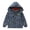 Grey, variant on Kids 2-in-1 Rain Jackets Girls Letter Graphic Waterproo𝖿 Raincoat Windbreaker Detachable Fleec𝖾 Lined Hooded Water-Resistan𝗍 Boys Windbreaker for Cycling Boys Rain Jacket Back-To-School