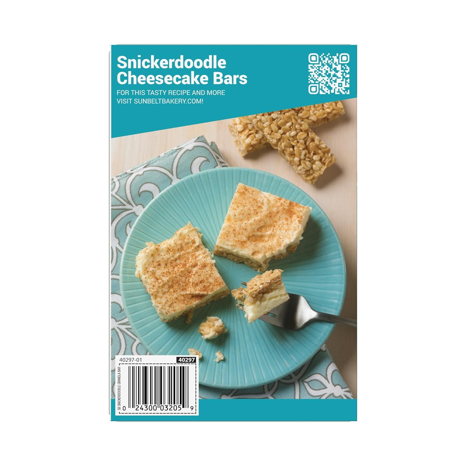 Sunbelt Bakery Snickerdoodle Chewy Granola Bars, 12 Boxes, 96 Individually Wrapped