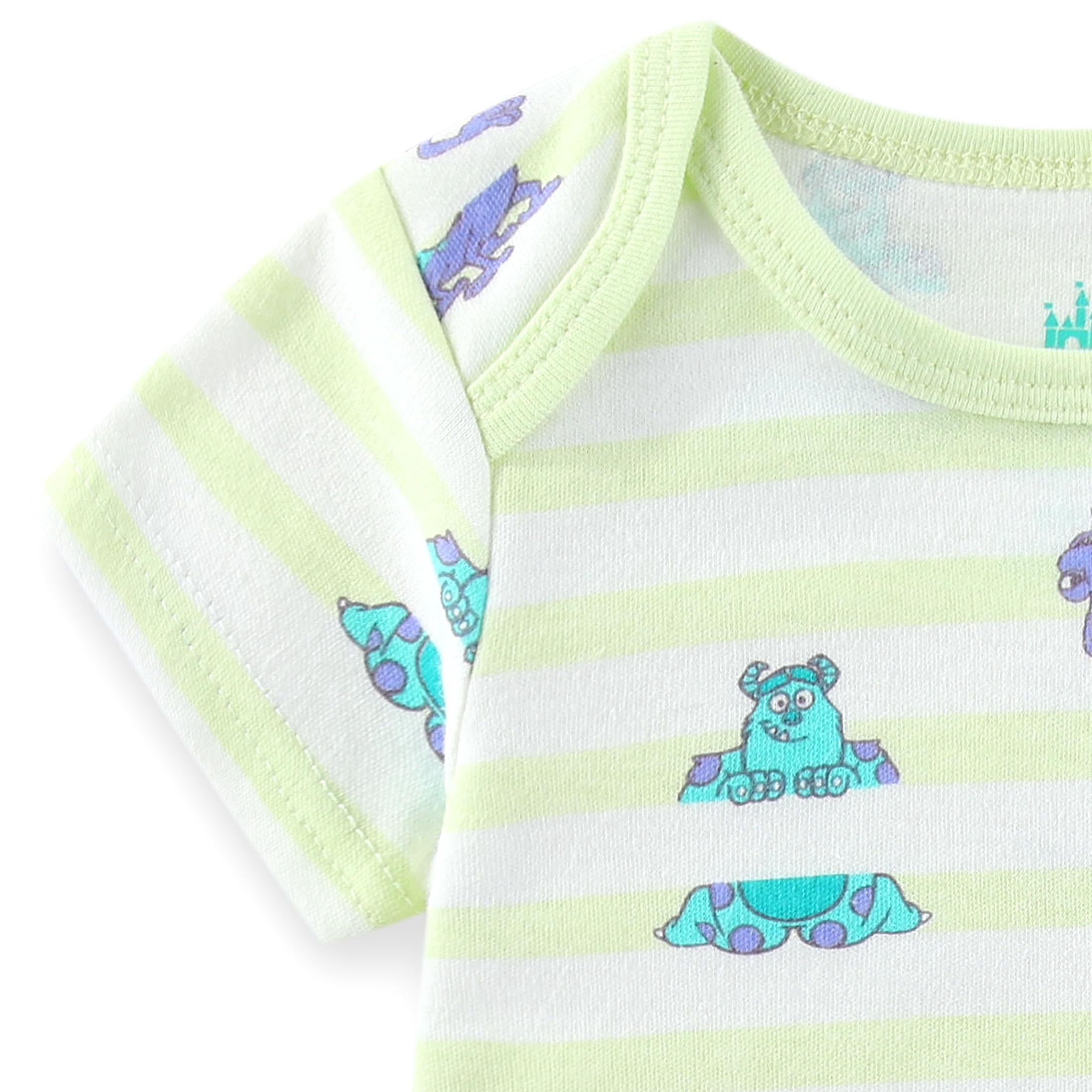 Disney Monsters Inc. Mike Wazowski James P. Sullivan Bodysuit Creeper (Baby Boys), 3 Pack, Sizes 3M-12M