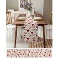 thumbnail image 4 of Table Runner 90 Inches Long for Kitchen Dining, Valentine's Love, Dresser Scarf Farmhouse, Dining Table Decorations for Wedding/Parties, Saint Red Heart Stripes Retro 13 x 90 In, 4 of 9