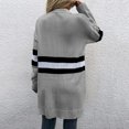 thumbnail image 4 of Vedolay Long Cardigans for Women 2023 Full-Zipper Stand Collar Sweater Gray,XL, 4 of 5