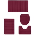 thumbnail image 3 of Sentmoon Non Slip Bathroom Rug Bath Mats for Bathroom Foam Bath Mat 4 Set Bathroom Rugs for 4 Pcs Toilet Mats Soft Comfortable Water Absorption Non Slide Thick Washable Easier To Dry Dark, 3 of 10