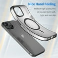 thumbnail image 3 of For iPhone 15 MagSafe Frosted Translucent TPU + PC Full Coverage Phone Case,Black,For iPhone 15, 3 of 8