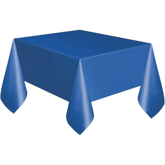 54" x 72" Rectangle Disposable Plastic Table Covers Wipe Clean Party Table Cloth Covers (Royal Blue)