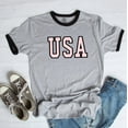 thumbnail image 2 of USA Graphic Ringer Tee, 2 of 5