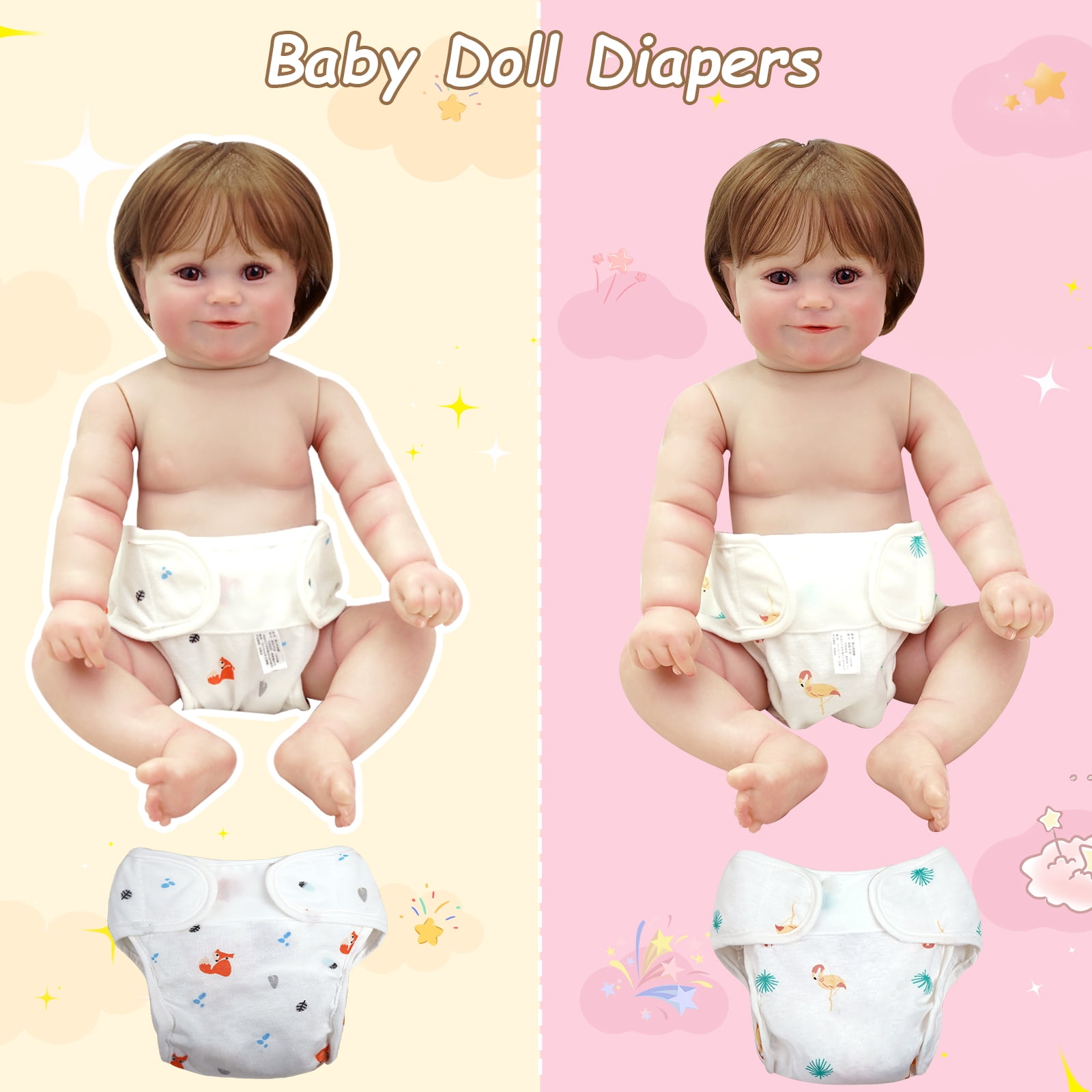 Baby Doll Nappies overdone 6pcs Baby