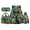 Black Cat Print, variant on Corgi Floral School Backpack 4 Pack Set for Elementary Boys Large Capacity Schoolbag with Lunch Bag Water Bottle Bag and Pencil Box for Sports Travel