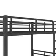 thumbnail image 6 of Twin XL over Twin XL Bunk Bed, Heavy Duty Metal Bunk Bed Frame with Full-Length Guardrails & Ladders, Bedroom Bunk Bed for Teens, Adults, Noise Free, Black, 6 of 8