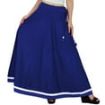 thumbnail image 1 of Bimba Women Long Boho Maxi Skirt Cotton Flared Skirts With Drawstring Waist, 1 of 1