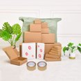 thumbnail image 4 of OULII 5Pcs Kraft Paper Tapes Paper Packing Tape Brown Resists Abrasion for Shop Use, 4 of 5