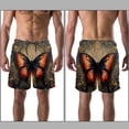 thumbnail image 3 of luoweisi Men's Beach Shorts Quick Dry Swim Trunks with Mesh Lining Butterfly 2XL, 3 of 5