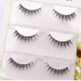 thumbnail image 3 of 3 Pairs Thick Soft Eyelashes DIY Lashes Fluffy Effect Lightweight for Wedding Dating Party Makeup, 3 of 9