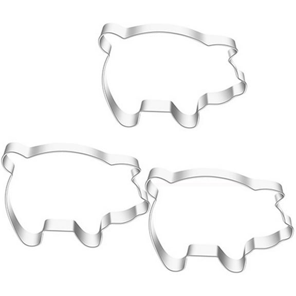 XKHAZA Pig Farm Animal Cookie Cutter Set - Cute Piggy Farm Animal Cookie Cutters Shapes Fondant Donut Molds, Food Grade Stainless Steel, Dishwasher Safe