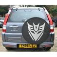 thumbnail image 4 of Brawny Decepticon - 37-in - US Made SpareCover® - Brawny Series Transformers - Heavy Jet-Black Vinyl Denim Texture - High Endurance Tire Cover, 4 of 5