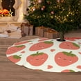 thumbnail image 6 of Yiaed Hand Drawn Strawberry Print Christmas Tree Skirt , Tree SkirtsTree Mat for Christmas Winter Holiday Indoor Decorations-48", 6 of 7