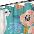 thumbnail image 3 of Chihuahua and Flower Florals Shower Curtain 72"x84" ,Bathroom Decorative Shower Curtains Set with 12 Hooks,Modern Waterproof Washable Shower Curtain, 3 of 6