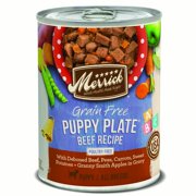 Merrick Grain-Free Puppy Plate Beef Recipe Puppy Wet Dog Food, 12.7 oz (Case of 12)