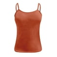 thumbnail image 4 of Hpapadks Womens Tankini Tops Casual Adjust Spaghetti Tanks with Built In Shelf Bras Solid Padded Camis Camisole Tops for Women Gold L, 4 of 5