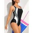 thumbnail image 4 of BeautyIn Women One Piece Athletic Swimsuits Modest Colorblock Swimwear with Swim Bra, 4 of 6